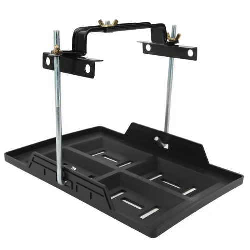 Imagen 2 del producto Soporte de bandeja de sujeción de batería de coche, soporte de batería de almacenamiento, montaje de bandeja, Kit de soporte de abrazadera para baterías de la serie 27, 30, 31