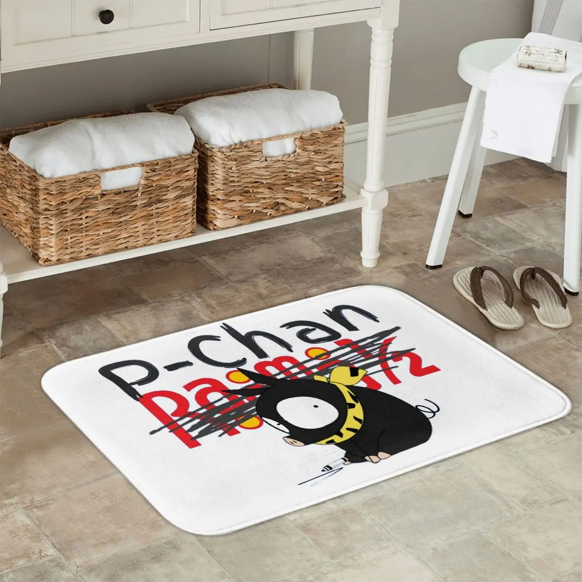 P-Chan Ranma 1/2 Non-slip Doormat Floor Mat Durable Carpet Rug for Kitchen Entrance Home Bedroom Footpad Mats