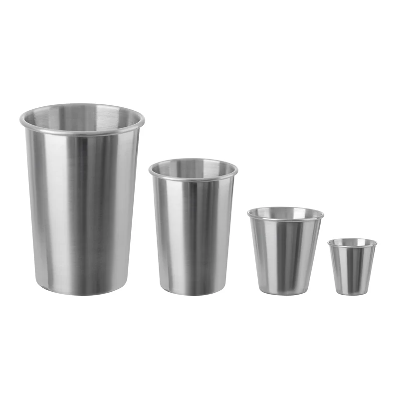 30/70/180/320ML Mini Glasses Stainless Steel Metal Beer Cup Wine Cups For  Portable Drinkware Set Kitchen Accessories 1PC