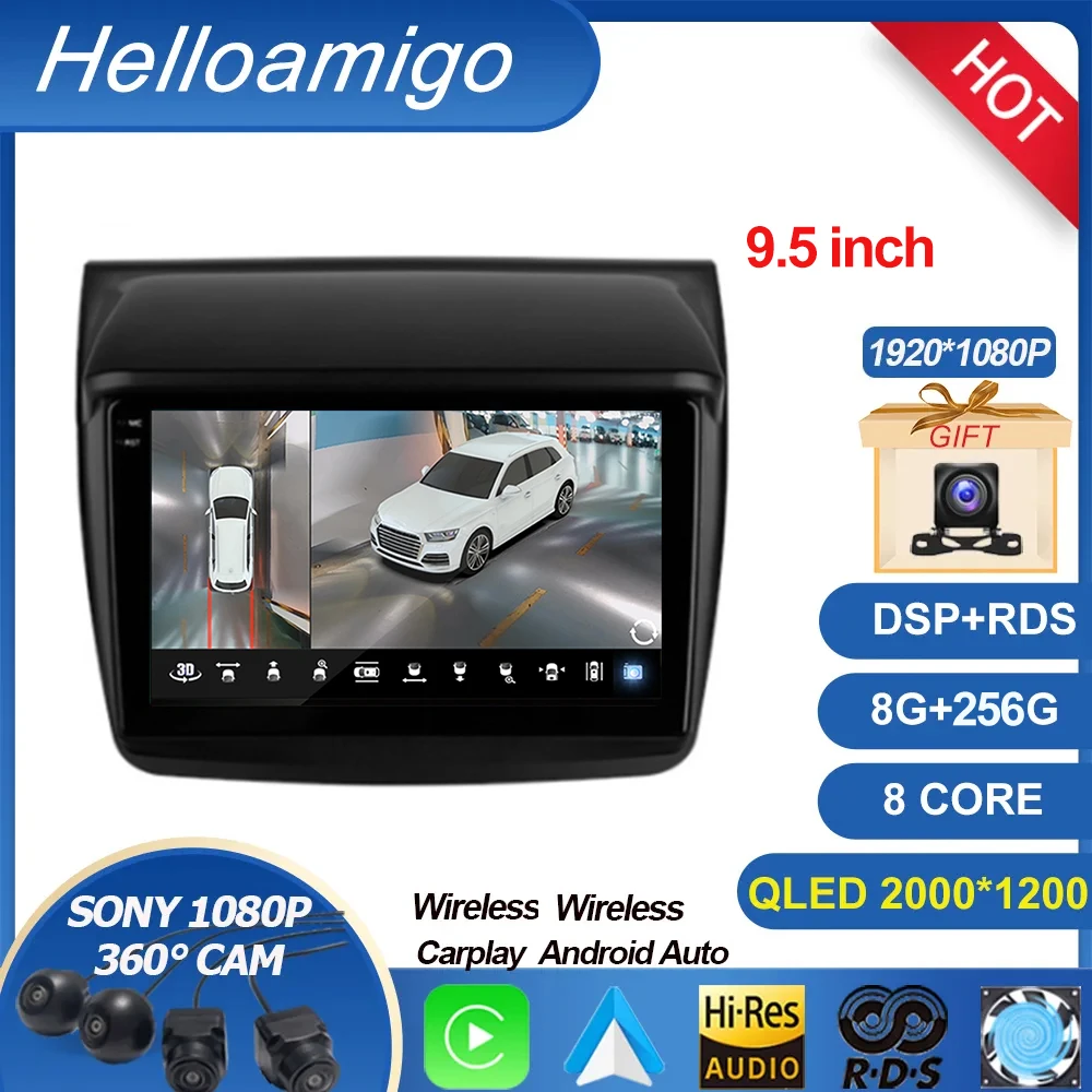 

2k For Mitsubishi Pajero Sport 2 L200 Triton 2008 - 2016 Car Radio Multimedia Video Player Navigation GPS Android 13 2din 2 din