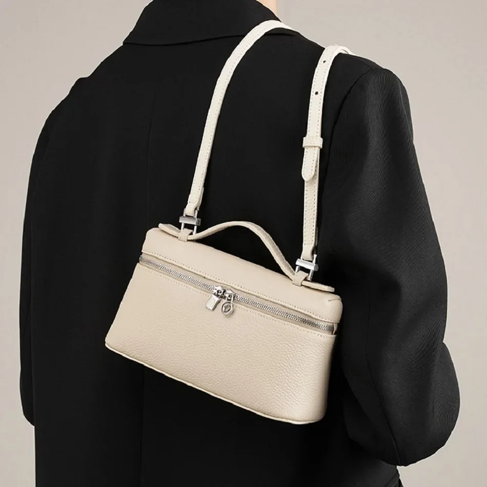 Premium niche feel lychee grain shoulder bag, simple and fashionable lunch bag, women's handbags, exquisite mini crossbody сумка