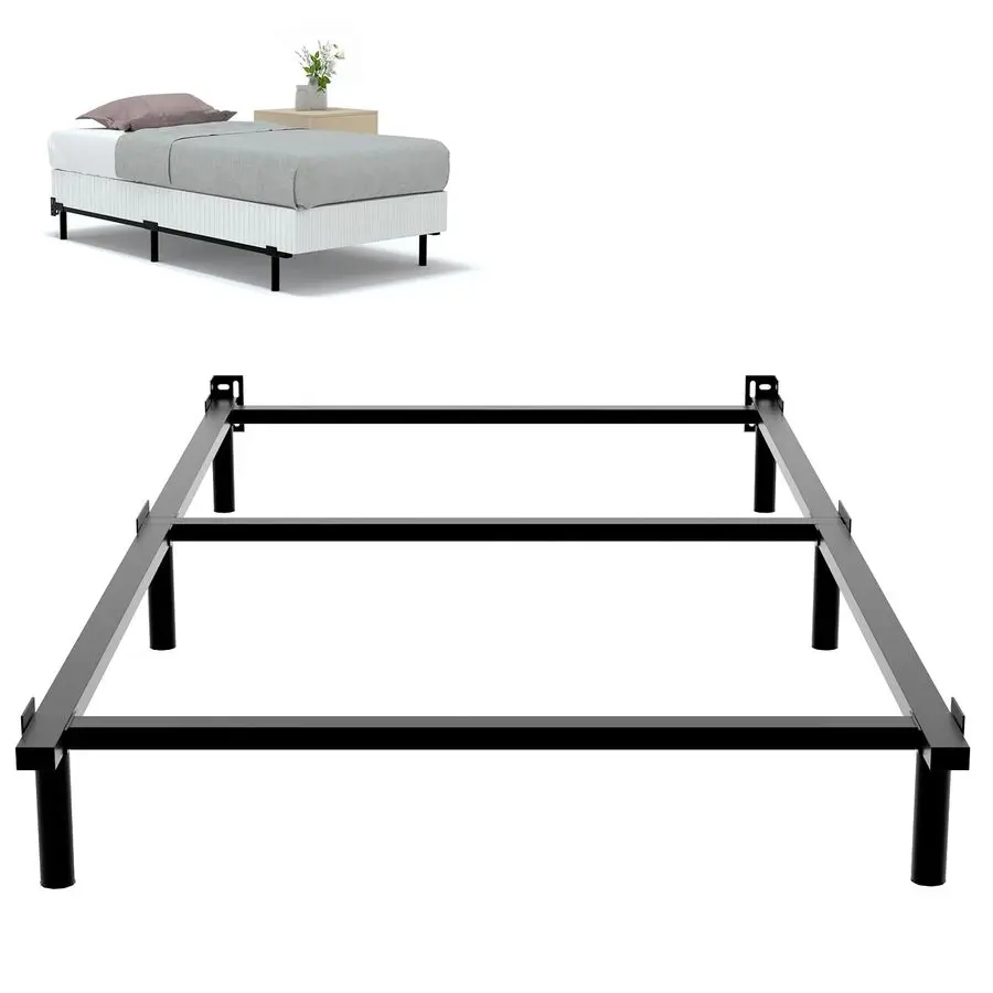 

Металлическая кровать Twin XL (7 дюймов) для матраса и пружинного блока, сверхпрочная, не требует инструментов, простая сборка, основание для пружинного блока