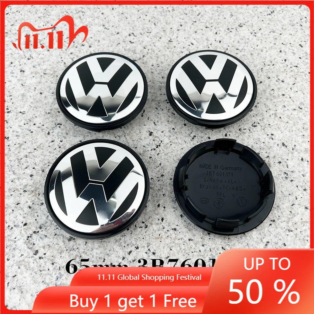 4pcs 55MM 56MM 65MM 70MM Car Styling Wheel Center Cap Hub Covers Badge For VW Volkswagen Golf Polo Passat 3B7601171 1J0601171