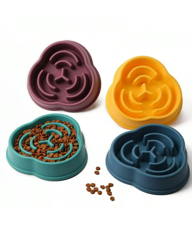 

1pc Dog Slow Food Bowl Plastic Anti-Choking Slow Eating Cloud Shape Large Dogs Prevent Vomiting And Protect Intestines