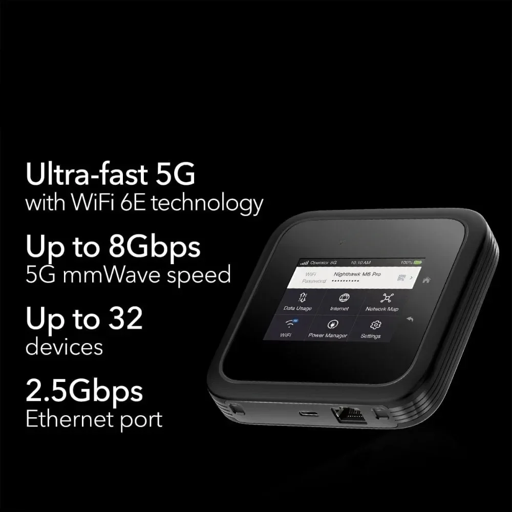 8Gbps, Unlocked,AT&T, T-Mobile,Verizon International Roaming 125 Countries,WiFi 6E