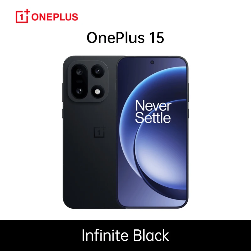 Smartphone OnePlus 15 5G (version internationale) : processeur Snapdragon 8 Elite Gen 5, écran 165 Hz, batterie 7 300 mAh, charge 120 W, NFC, noir téléphones portables