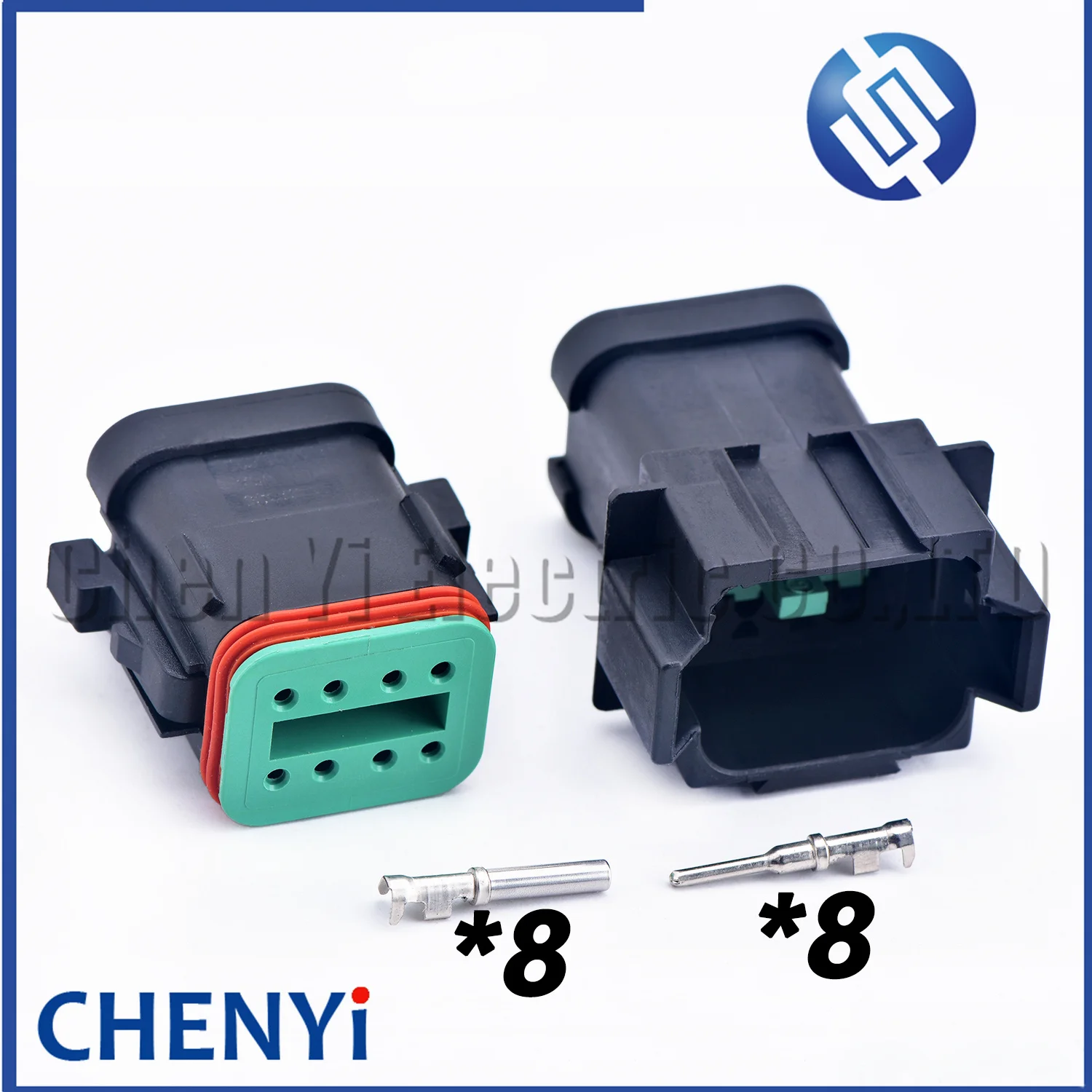 8 Pin Black Deutsch DT series Connector Waterproof Plug Socket DT06-8S DT04-8P DT06-8S-E005 DT04-8P-E005 with Terminal pin