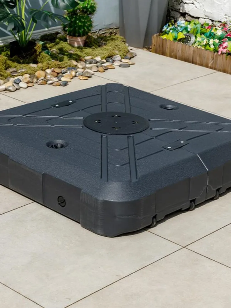 Roman umbrella base 140kg water tank base outdoor umbrella parasol water filling base movable marble umbrella