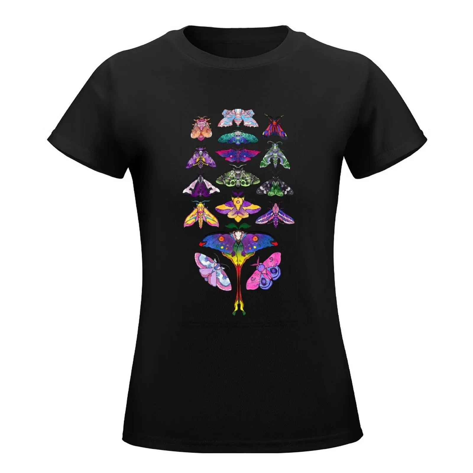 Pride Moths: Full T-Shirt hippie clothes summer tops Aesthetic clothing female t-shirts for Women pack