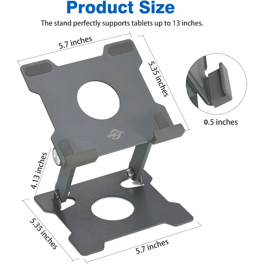 Supporto per tablet Supporto per tablet per iPad Supporto da tavolo multiangolo portatile regolabile compatibile con iPad Pro 9.7 10.5 12.9 Air Min