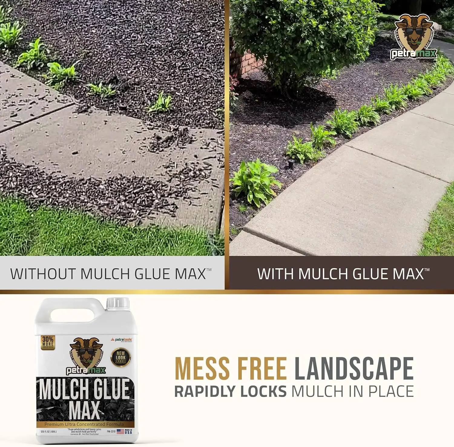 ramax Mulch Glue For Landscaping Concentrate, Mulch Binder Glue, Pea Gravel, Mulch For Garden, Mulch For Landscaping,