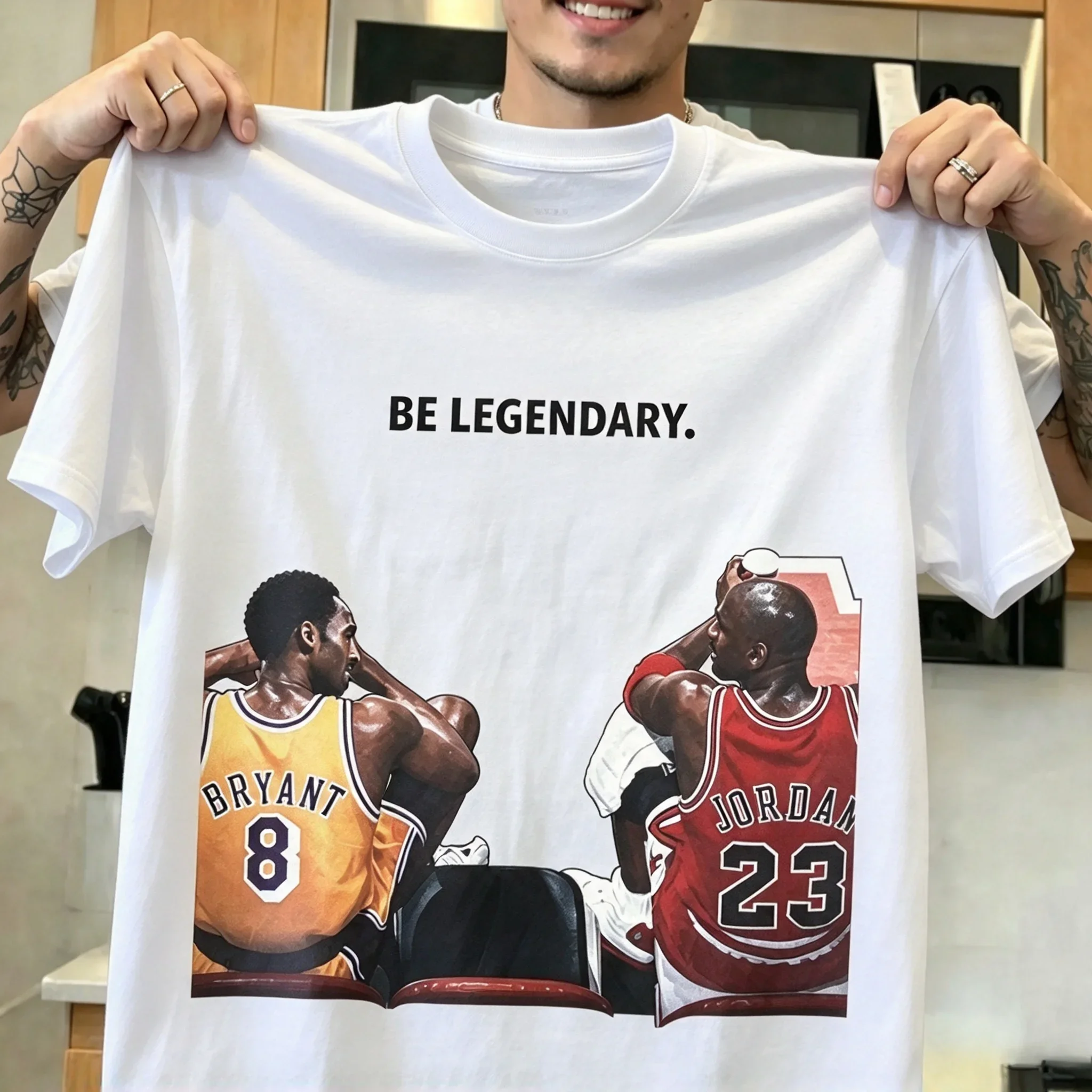 2026 Basketball Legend Character Graphic Print T Shirt, Men Women Casual Short Sleeve Crew Neck Tees, Streetwear Oversized Tops