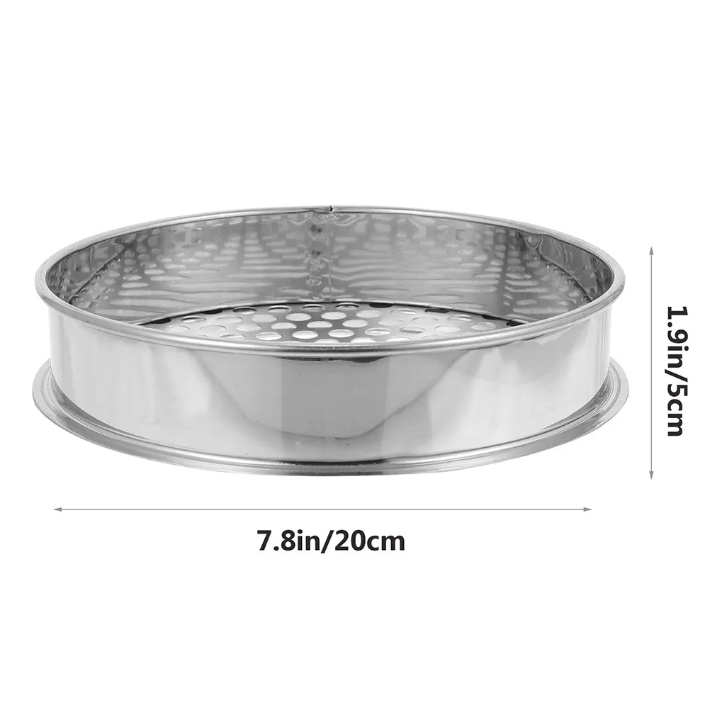 2Pcs Round Garden Sifting Sieve Stainless Steel Soil Filter for Planting Compost Soil Preparation Sand Stone Removal Gardening