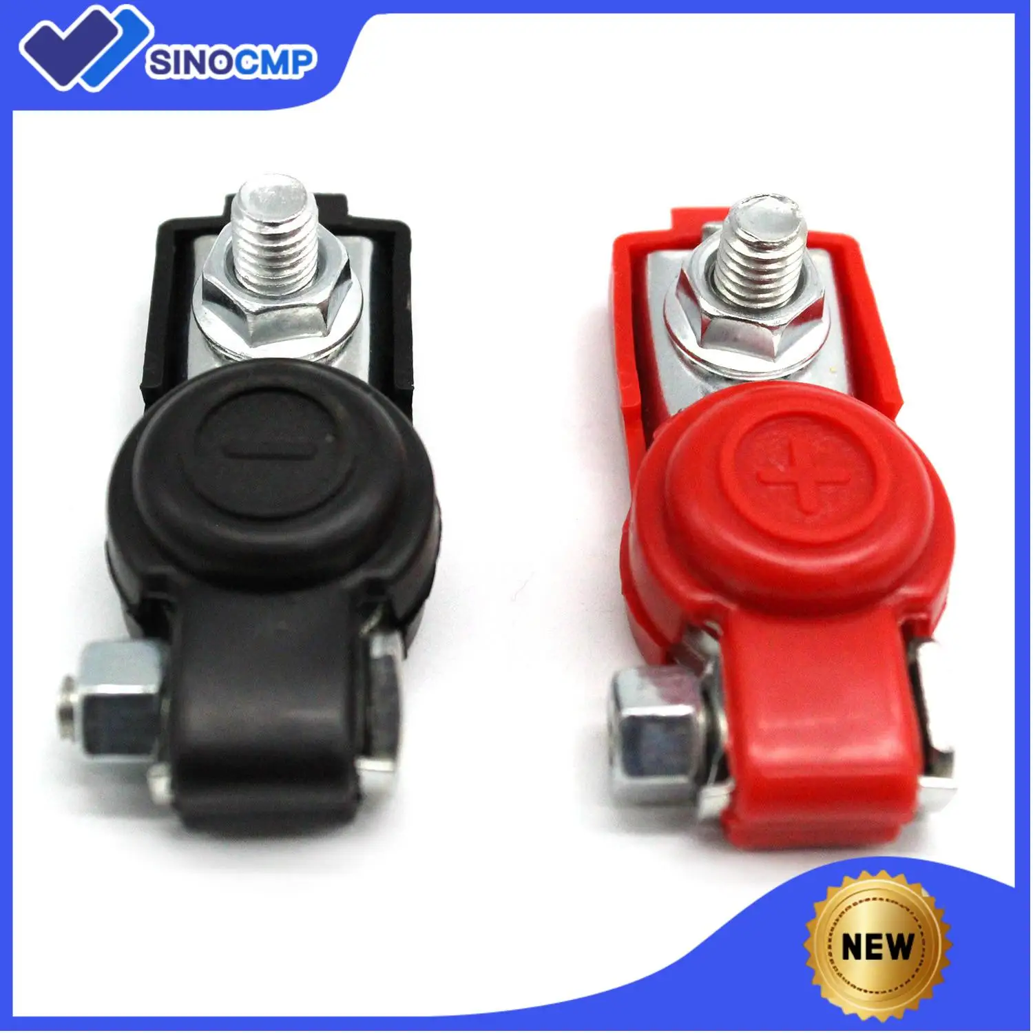 2pc 12V 24V Battery Terminals Connectors Clamps Quick Release Wire Cable Clamp Positive & Negative for Caravan Car Van Motorhome