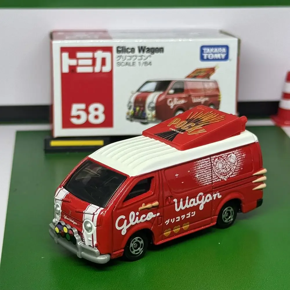 Takara Tomy Tomica No.58 Glico Wagon 1/64 сплав, моторная машина, литая под давлением металлическая модель автомобиля, детский рождественский подарок, игрушки для мальчиков