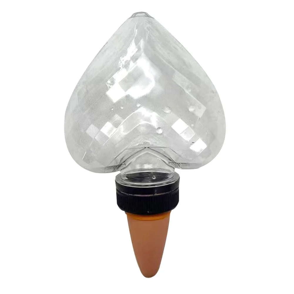 Textured Heart Shaped Watering Can 350ml for Automatic Drip Irrigation and Extended Plant Hydration Up to 7 Days
