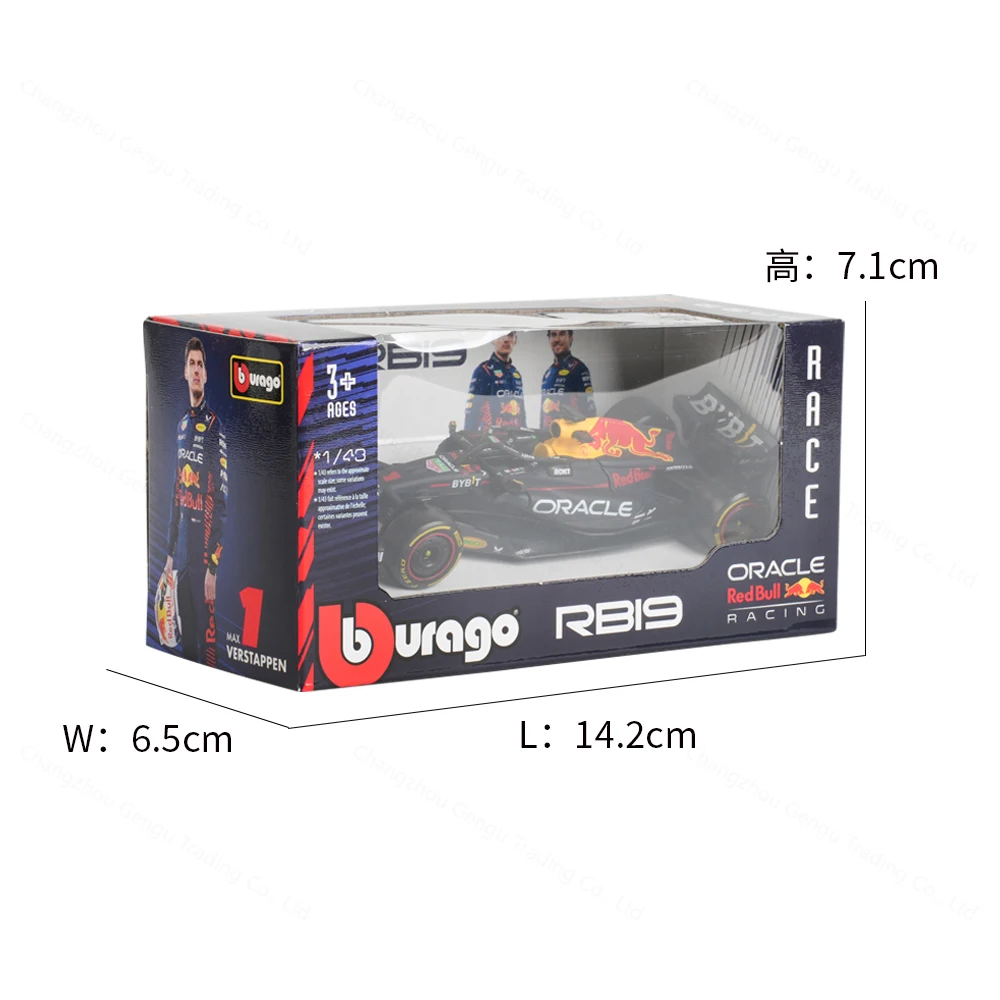 Bburago 1:43 2023 RB19 #1 #11 Red Bull F1 Racing Formula Car Static Simulation Diecast Alloy Model Car