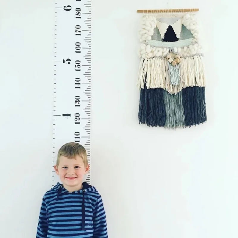 

Nordic Ins popular black and white color simple style children's room decoration hanging paintings height ruler wall hanging pho