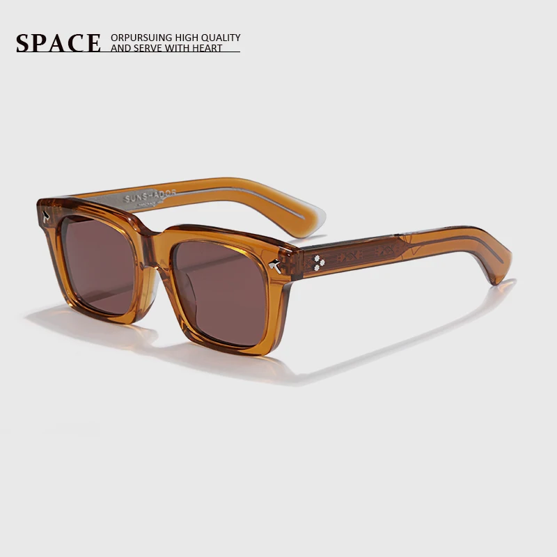 Large frame tortoiseshell acetate sunglasses SQUENTIN men driving designer handmade sunglasses can be engraved LOGO