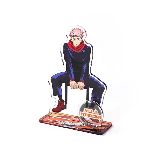 15cm Anime Jujutsu Kaisen Acrylic Medium Stand Keychain HD Itadori Yuji Satoru Gojo Figure Ornaments Homo Creative Boys Gifts