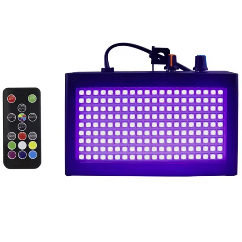 Remote Control 180 LED Strobe light Full color Sound Activated Flash Stage Light Strobe Light Disco DJ Party Show Club Event