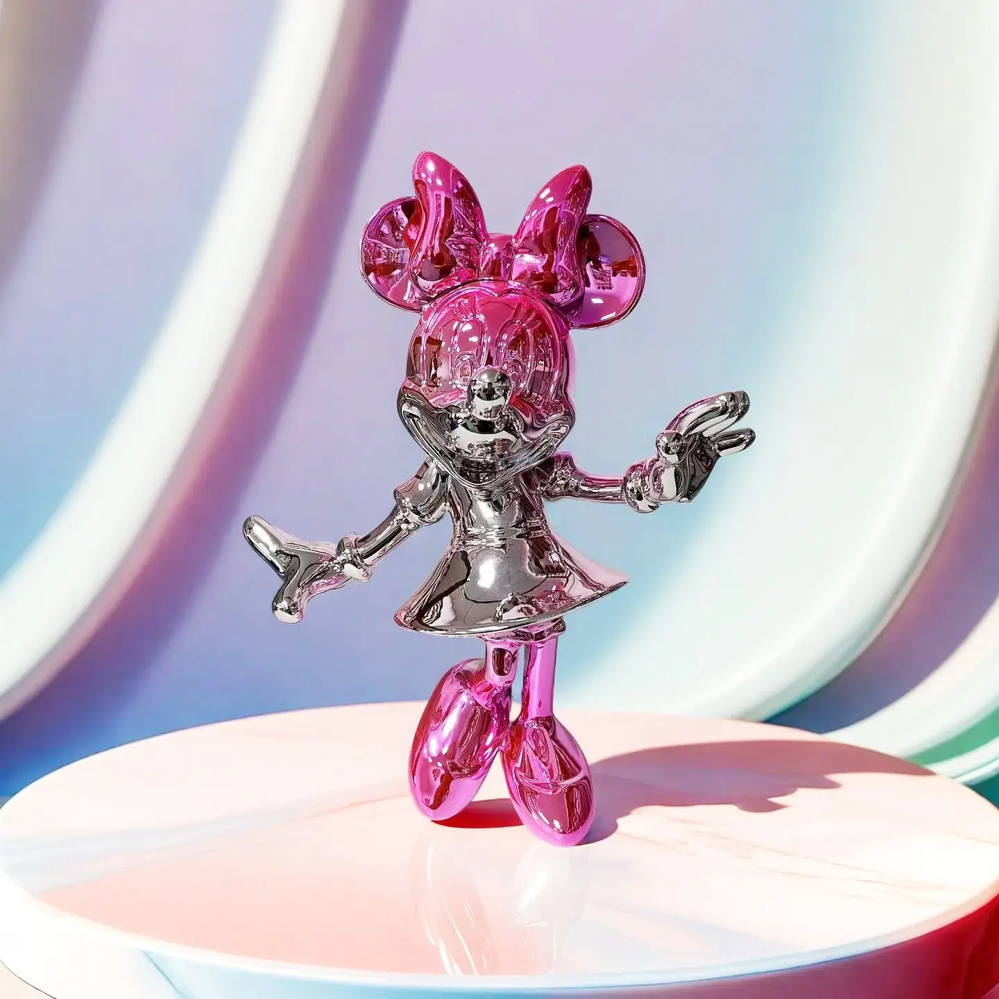 Figurka Myszki Minnie, popularna, 20/30 cm, prosta, nowoczesna statuetka z żywicy, kolekcjonerska lalka, modna figurka, zabawka, dekoracja do salonu, prezent.