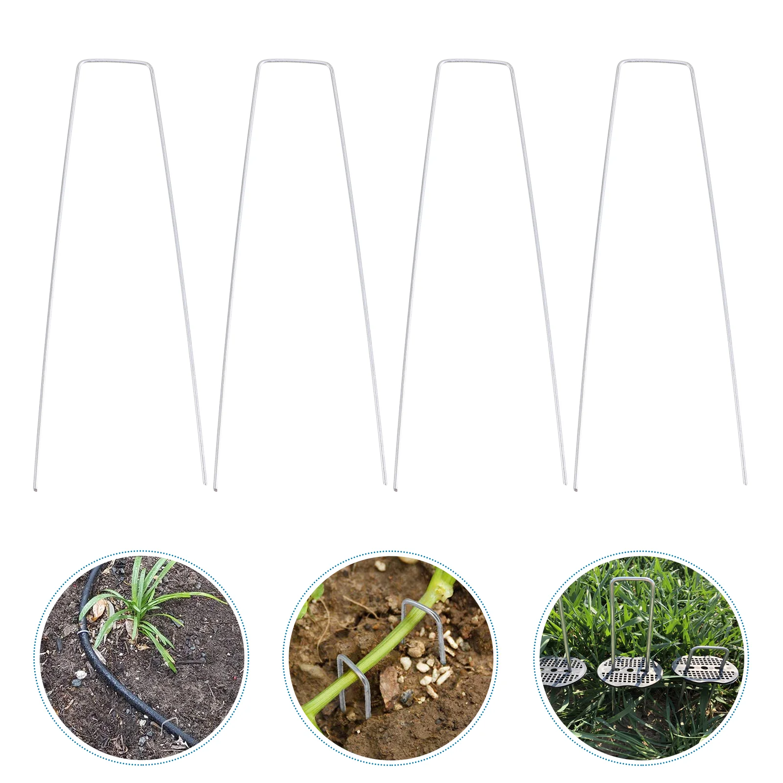 

100 Pcs Turf Stake Gardening Fixing Pegs Pile Home Supplies U-shaped Lawn Nail Nails