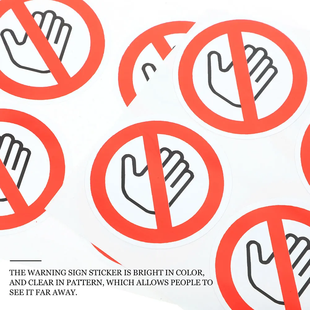 10Pcs Safety Warning Sign Sticker Adhesive Do Not Touch Label for Office School Retail Store Caution Decal Do Not Touch Sticker