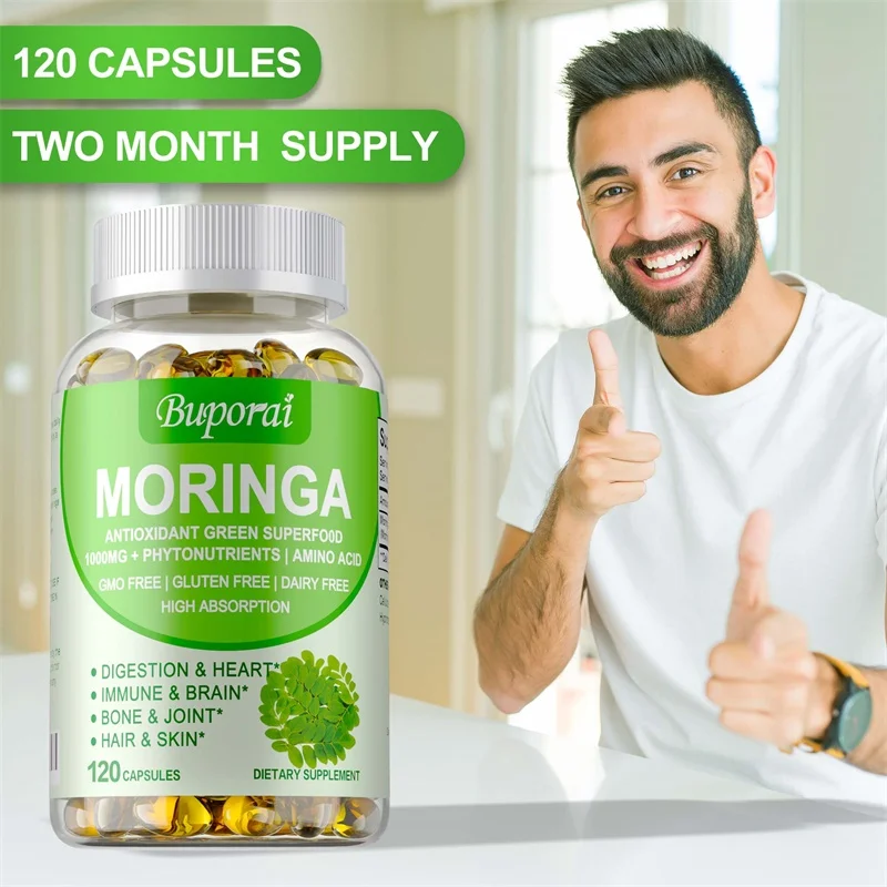 Cápsulas Moringa: aumenta el metabolismo, apoya la reparación de las células dañadas, mejora el estado de ánimo, aumenta la energía y el sistema inmunológico