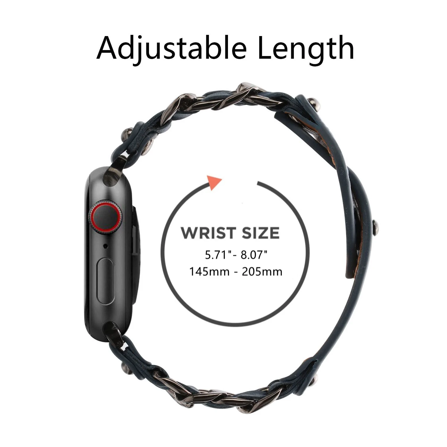 41 مللي متر 45 مللي متر ل Iwatch 40/44 مللي متر 4 3 2 1 الجلود سلسلة باند لآبل ووتش قابل للتعديل طول حزام 38/42 مللي متر SE8 7 6 5 49 جدا كوريا