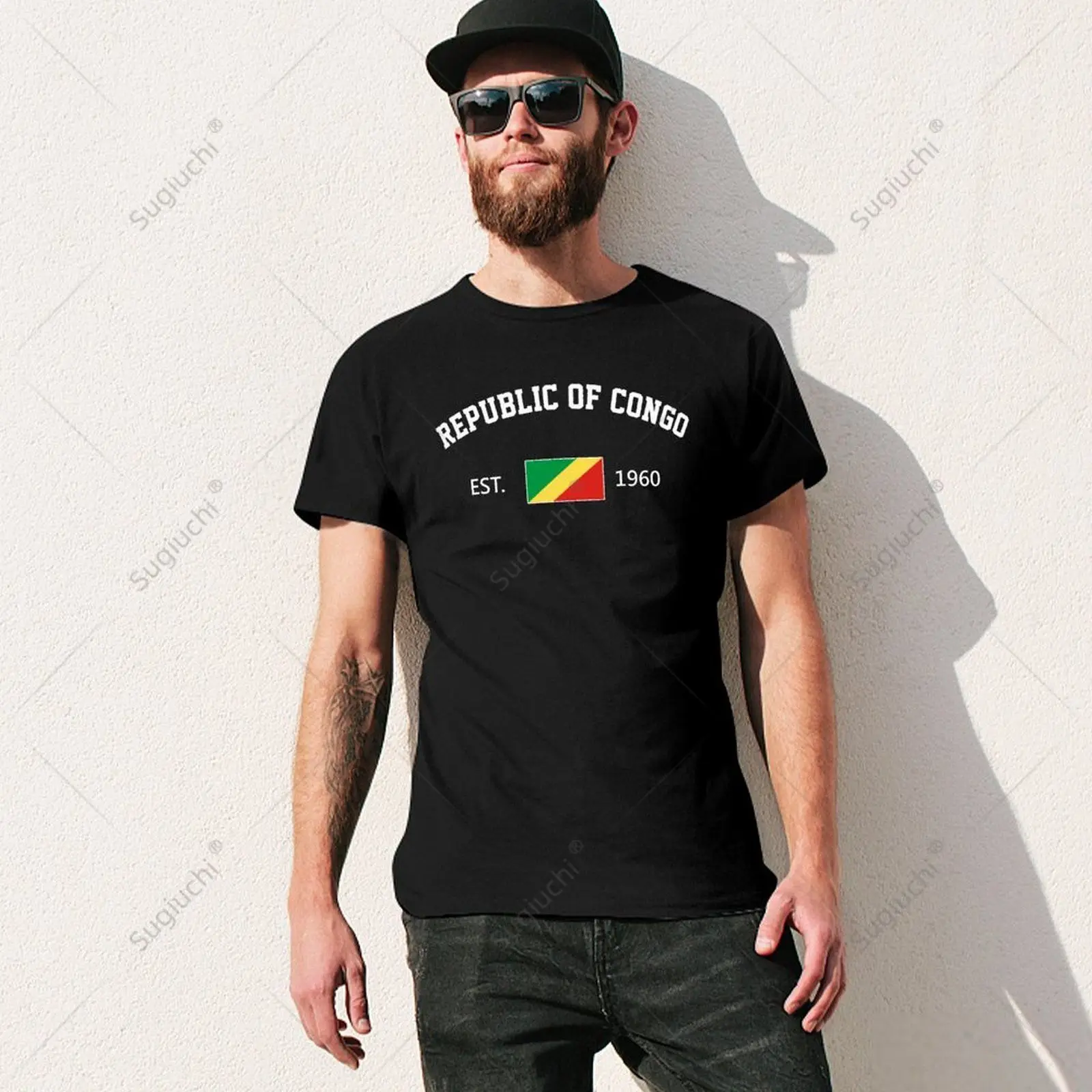 Men Republic of Congo EST.1960 Independence Day Tshirt Tees T Shirts Women Boys 100% Cotton T-Shirt
