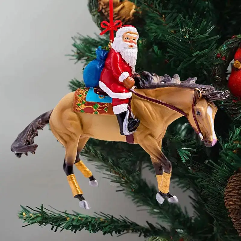 Christmas Tree Horse Decor 2D Acrylic Craft Pendant Party Decoration Christmas Party Wedding Decor Horse Tree Decoration