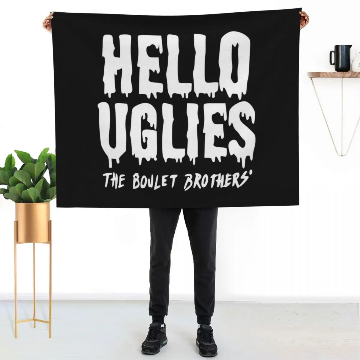 Hello Uglies... The Boulet Brothers Throw Blanket Cute Plaid Soft Plaid Tourist For Sofa Thin Cute Plush Blankets