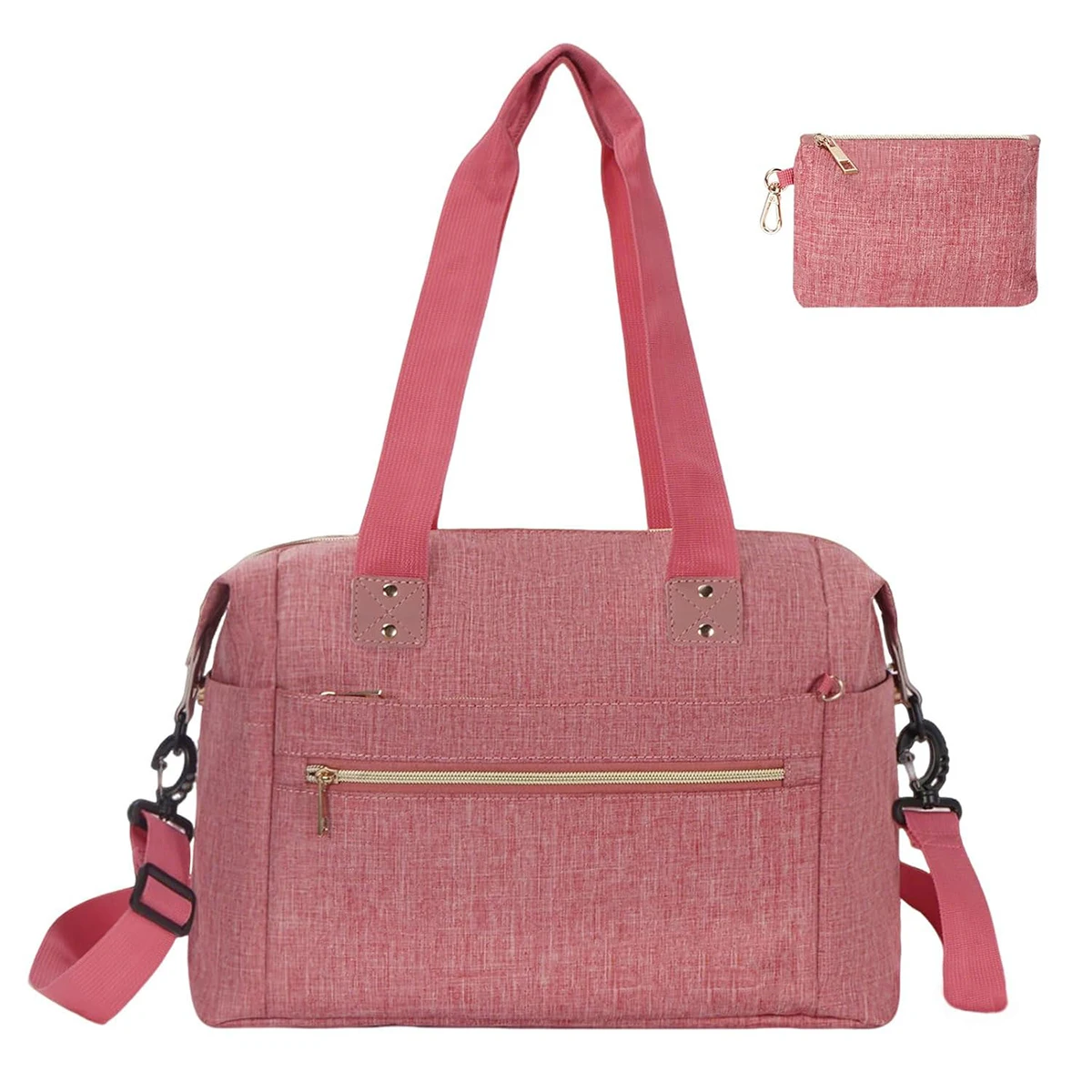 حقيبة حمل الحفاضات ذات سعة كبيرة مقاومة للماء مع صندوق الحلمة لتوصيل المستشفى وحقيبة يد للأم أثناء السفر