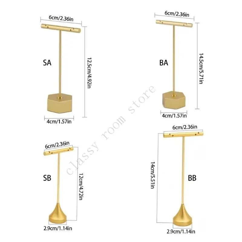 A0NF Multifuntional Earrings Holder Necklace Display Stand Bracelet Rack for Daily