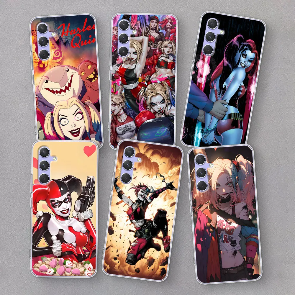 Harley Quinn Case for Samsung Galaxy A13 A14 A15 A32 A33 A34 A35 A51 A52 A54 A55 A21s A12 A31 A53 A71 A23 Clear Soft Phone Cover