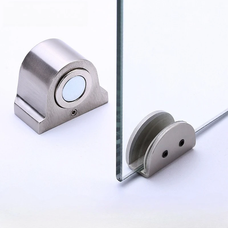 Magnetischer Türstopper aus Glas |   Türstopper aus Edelstahl – Türstopper für Badezimmer/Toilette |   Robuste magnetische Türbeschläge