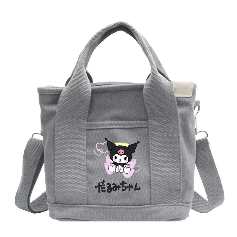 MINISO Sanrio Kawaii Cartoon Anime Hello Kitty Kuromi Cinnamoroll Lunch Bag Canvas Bag Cute Lunch Bag Shoulder Bag Mommy Bag