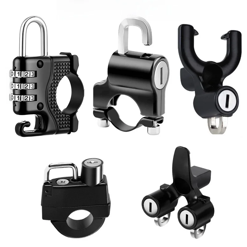 

Aluminum Alloy Helmet Lock for Electric Vehicle Frontal Bicycle Hook Lock Adjustable Anti-Theft Suitable for E-Bike And Scooter