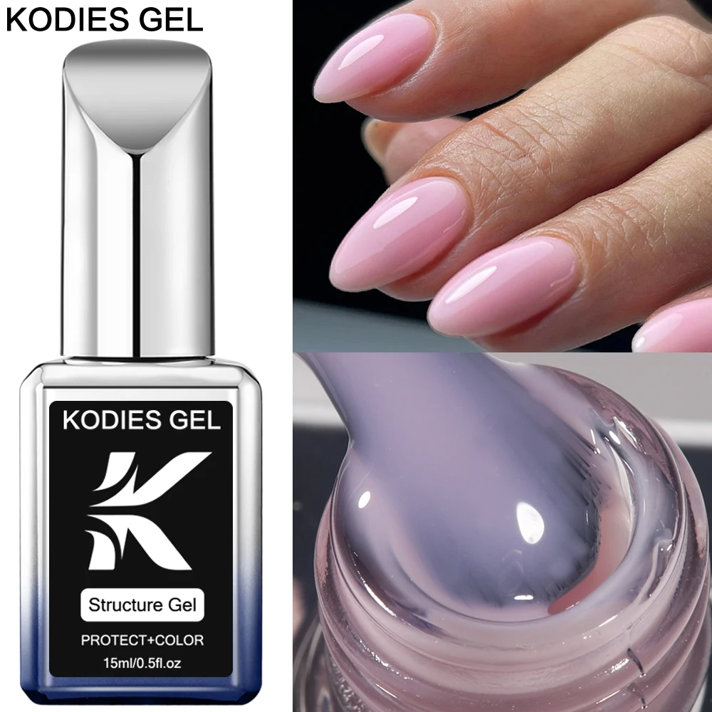 

KODIES GEL French Pink Rubber Base Gel Nail Polish Semi Permanent UV Structure Camouflage Base Gel Varnish Soak Off Manicure Art