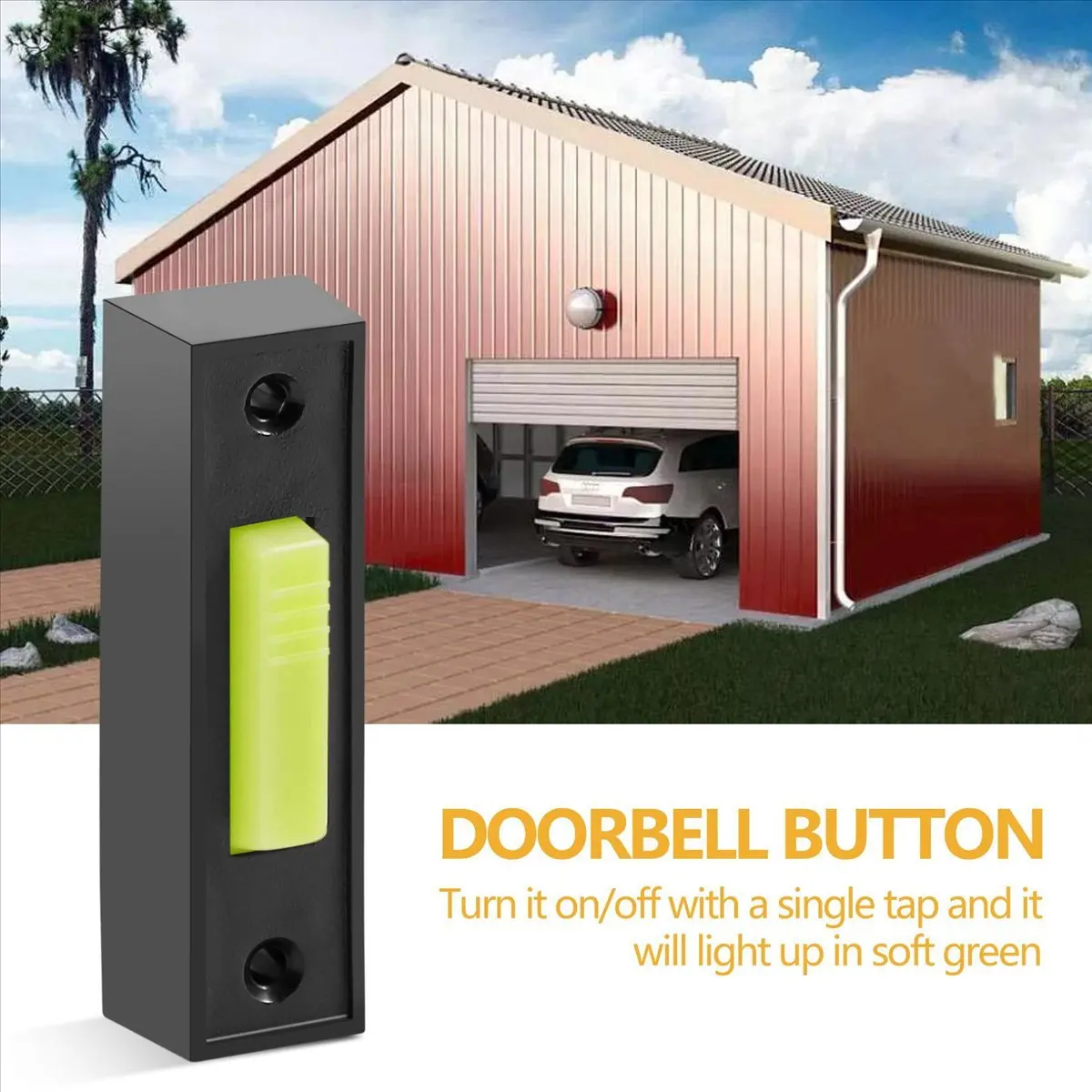 [For Wholesaler]2Pcs Universal Garage Door Opener Switch 41A4166 Lighted Wall Mounted Push Button Black Finish with White Center