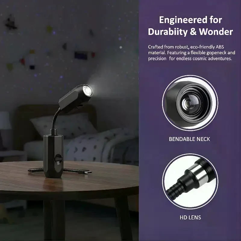 Creative Galaxy Theme 360-Degree Rotating USB Ceiling Moon Earth Projection Atmosphere Light Lamp Night Light Bedroom Decoration