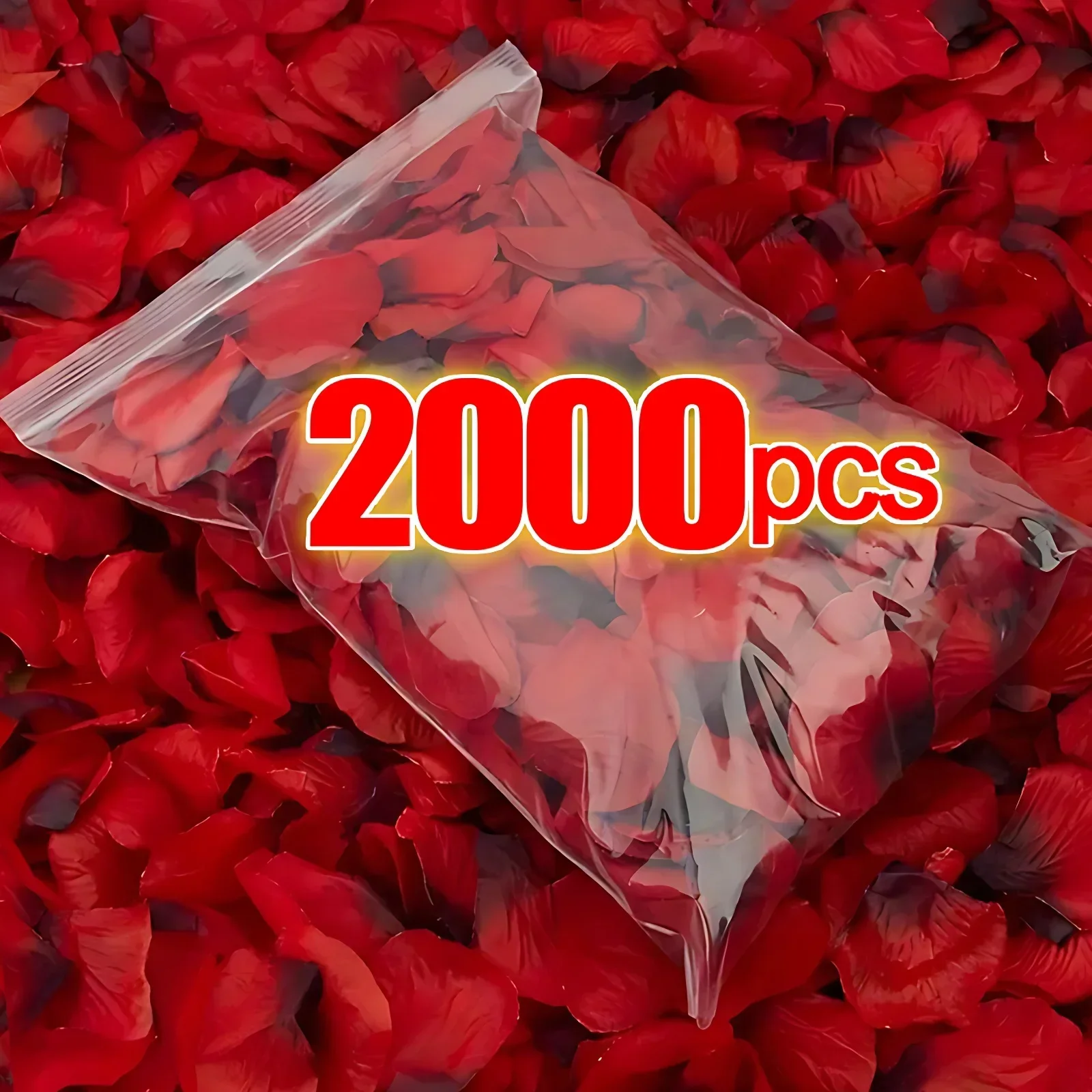 100-2000Pcs Artificial Fake Rose Petals Colorful Red White Gold Roses Petal Flowers for Romantic Wedding Party Favors Decoration