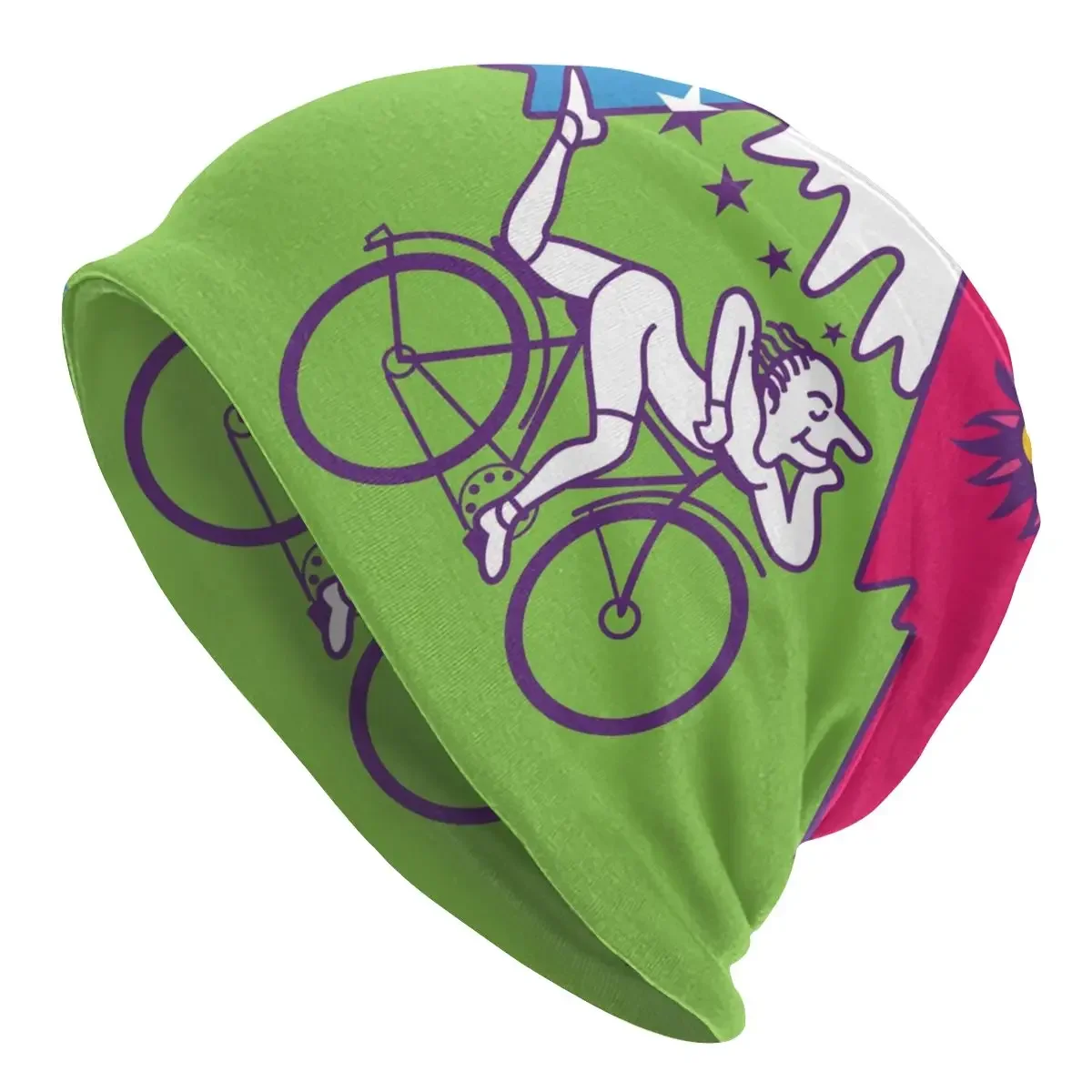 

Albert Hofmann LSD Bicycles Day Bonnet Femme Knit Skullies Beanies Cap Autumn Winter Warm Acid Blotter Party Slouchy Beanie Hats