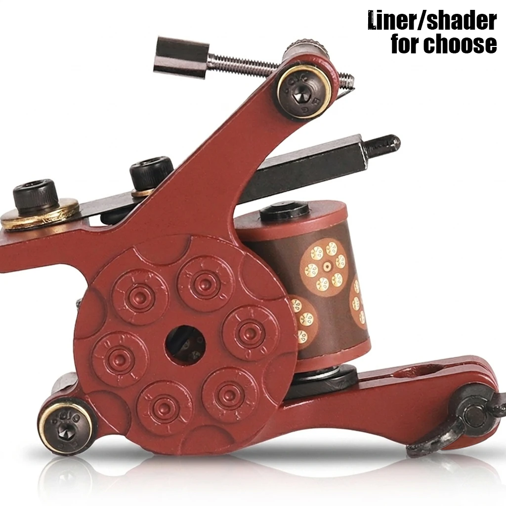 Professional Coil Tattoo Machine for Liner Shader 10 Wraps Coils Dual Coils Tattoo Gun Tattoo Beginner Supplies