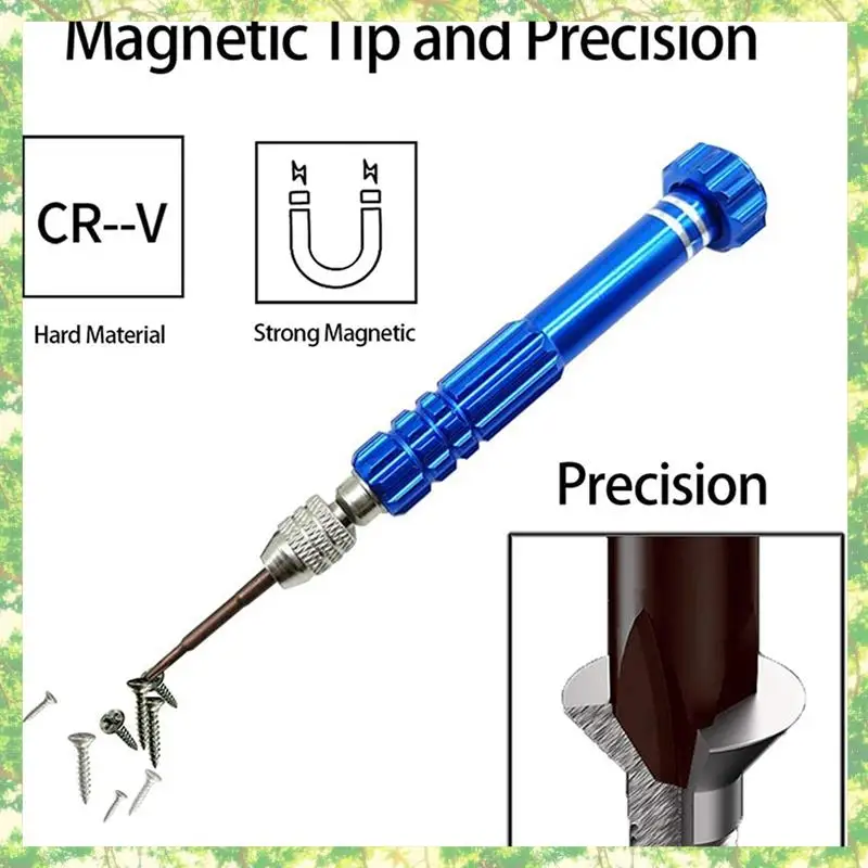 Smart-3X magnetische 6-in-1 kleine schroevendraaierset, kleine schroevendraaierset Perfecte minischroeven voor mobiele telefoons, horloges, lenzenvloeistof enz.