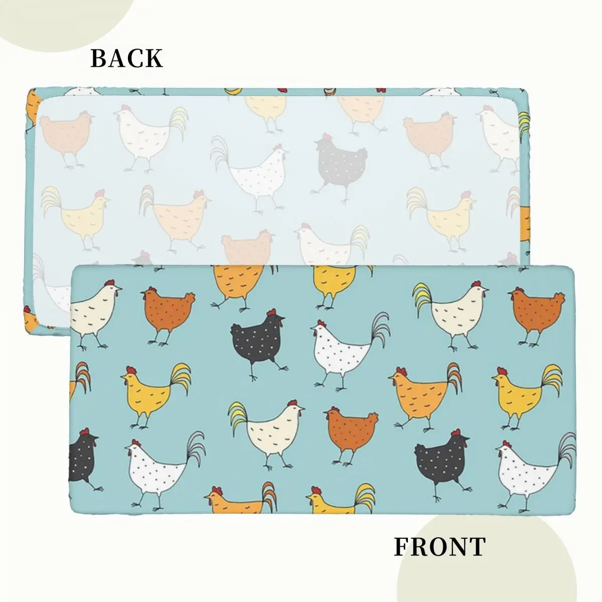 Chicken Pattern Custom Rectangular Tablecloth Waterproof Table Cover for Festival Party Decorations Table Cloth