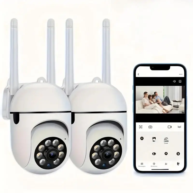 8MP Wifi IP Wireless Security Surveillance PTZ Camera 8X Zoom Cameras Tracking Two-way Audio HD Night Color Cam V360PRO APP