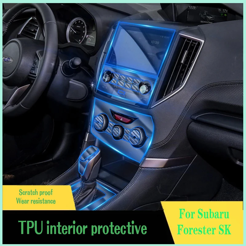 For Subaru Forester SK 2019-2022 Car GPS Navigation Interior Center Console Transparent TPU Protective Anti-scratch Repair Film