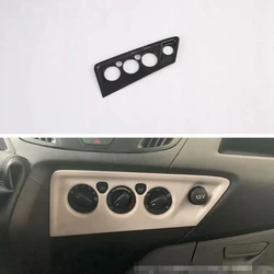 Carbon Fiber ABS Car Front Dashboard AC Switch Button Cover Trim Fit For Ford Transit 2017 Tourneo Custom 2016